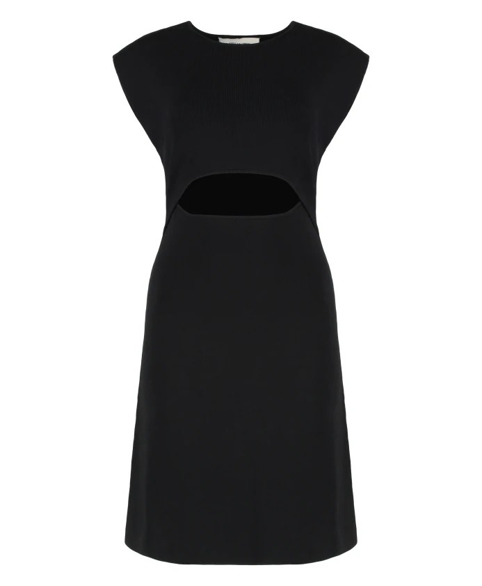 Трикотажное платье в рубчик с вырезом спереди Yves Salomon, черный
Трикотажное платье в рубчик с вырезом спереди Yves Salomon, черный