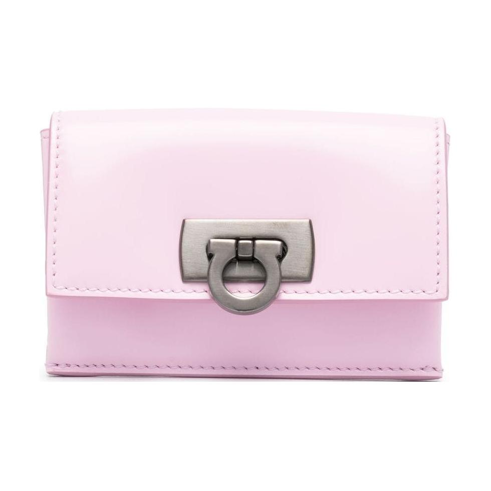 Ferragamo Женский бумажник из телячьей кожи светло-розового цвета
Ferragamo Женский бумажник из телячьей кожи светло-розового цвета