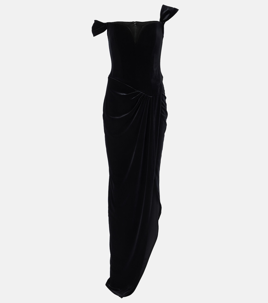 Асимметричное бархатное платье-бюстье Alex Perry, черный
Асимметричное бархатное платье-бюстье Alex Perry, черный
