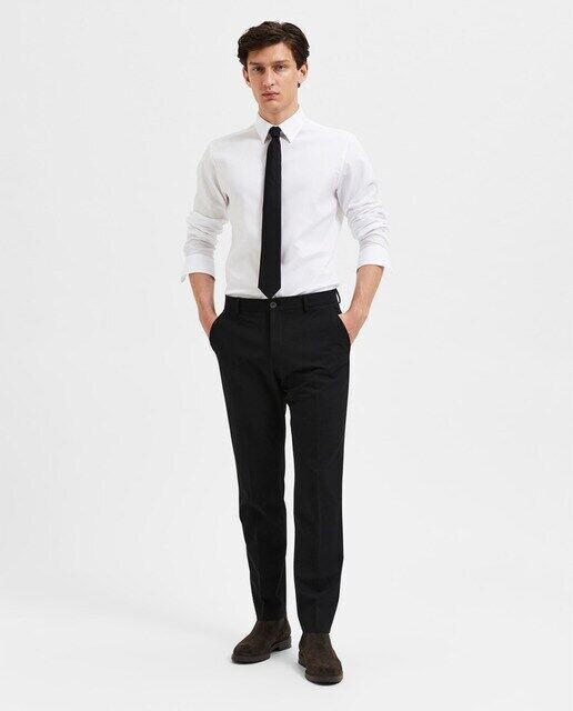 Однотонные мужские костюмные брюки узкого кроя Selected, черный
Однотонные мужские костюмные брюки узкого кроя Selected, черный