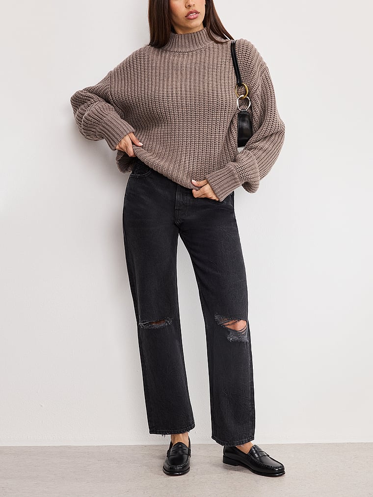 Толстый вязаный свитер с воротником-стойкой Good American, smoke
Толстый вязаный свитер с воротником-стойкой Good American, smoke