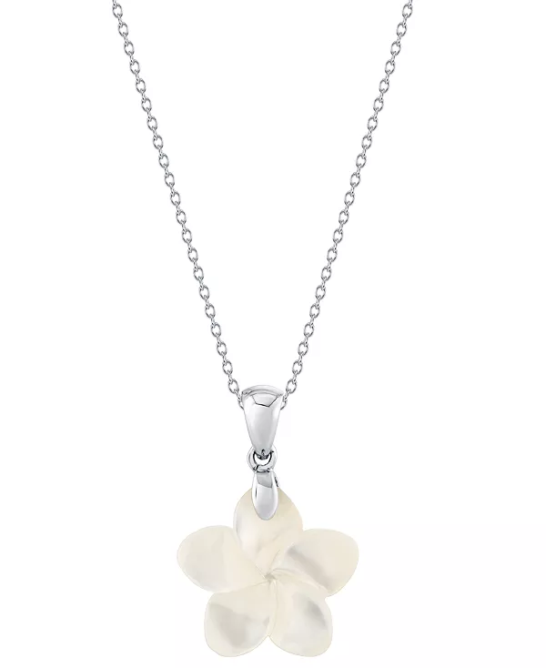Ожерелье с подвеской в виде цветка из перламутра (18 мм) и длиной 18 дюймов из стерлингового серебра Macy'S, silver
Ожерелье с подвеской в виде цветка из перламутра (18 мм) и длиной 18 дюймов из стерлингового серебра Macy'S, silver