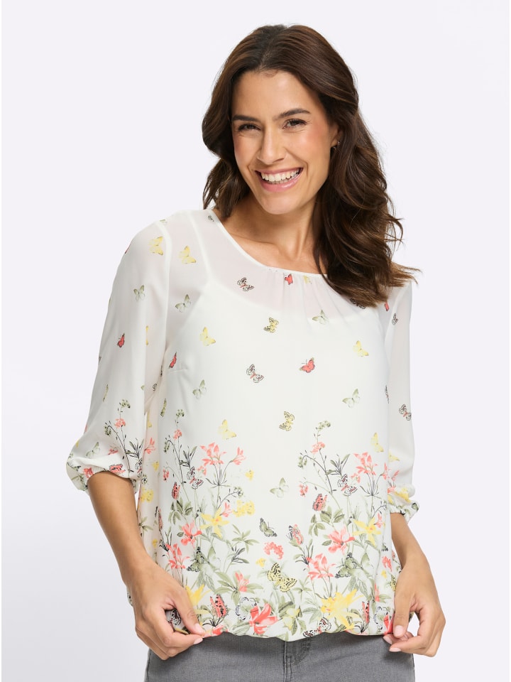 WITT WEIDEN Блузка с принтом цвета экрю и хаки
WITT WEIDEN Блузка с принтом цвета экрю и хаки