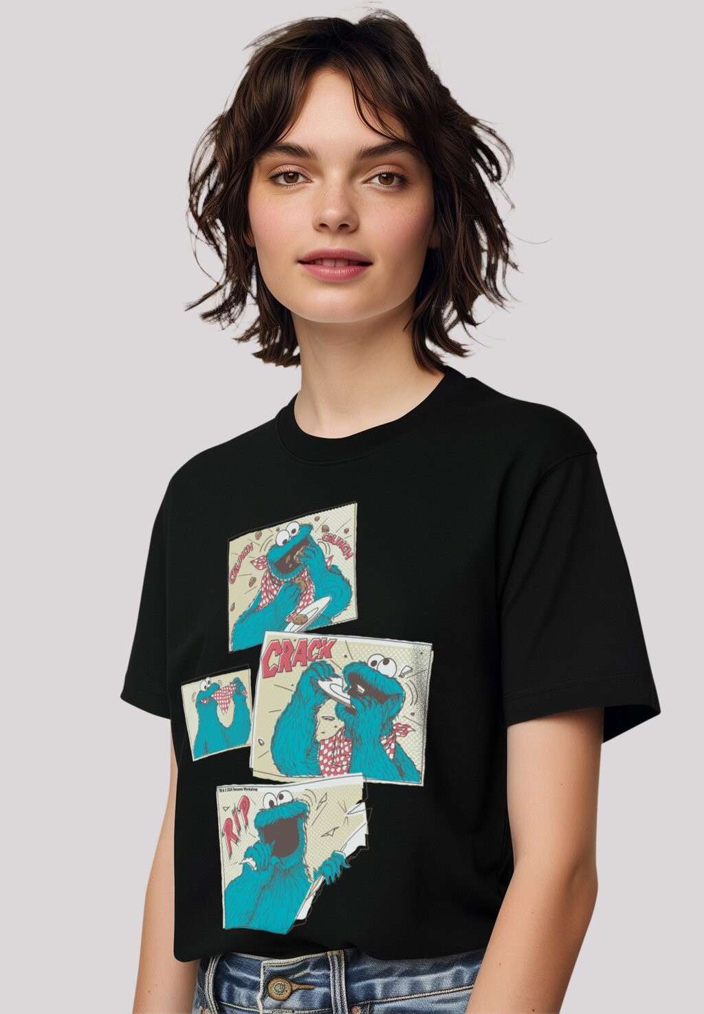 Футболка с принтом SESAMSTRASSE COOKIE MONSTER CRUNCH CRACK RIP F4NT4STIC, черный
Футболка с принтом SESAMSTRASSE COOKIE MONSTER CRUNCH CRACK RIP F4NT4STIC, черный