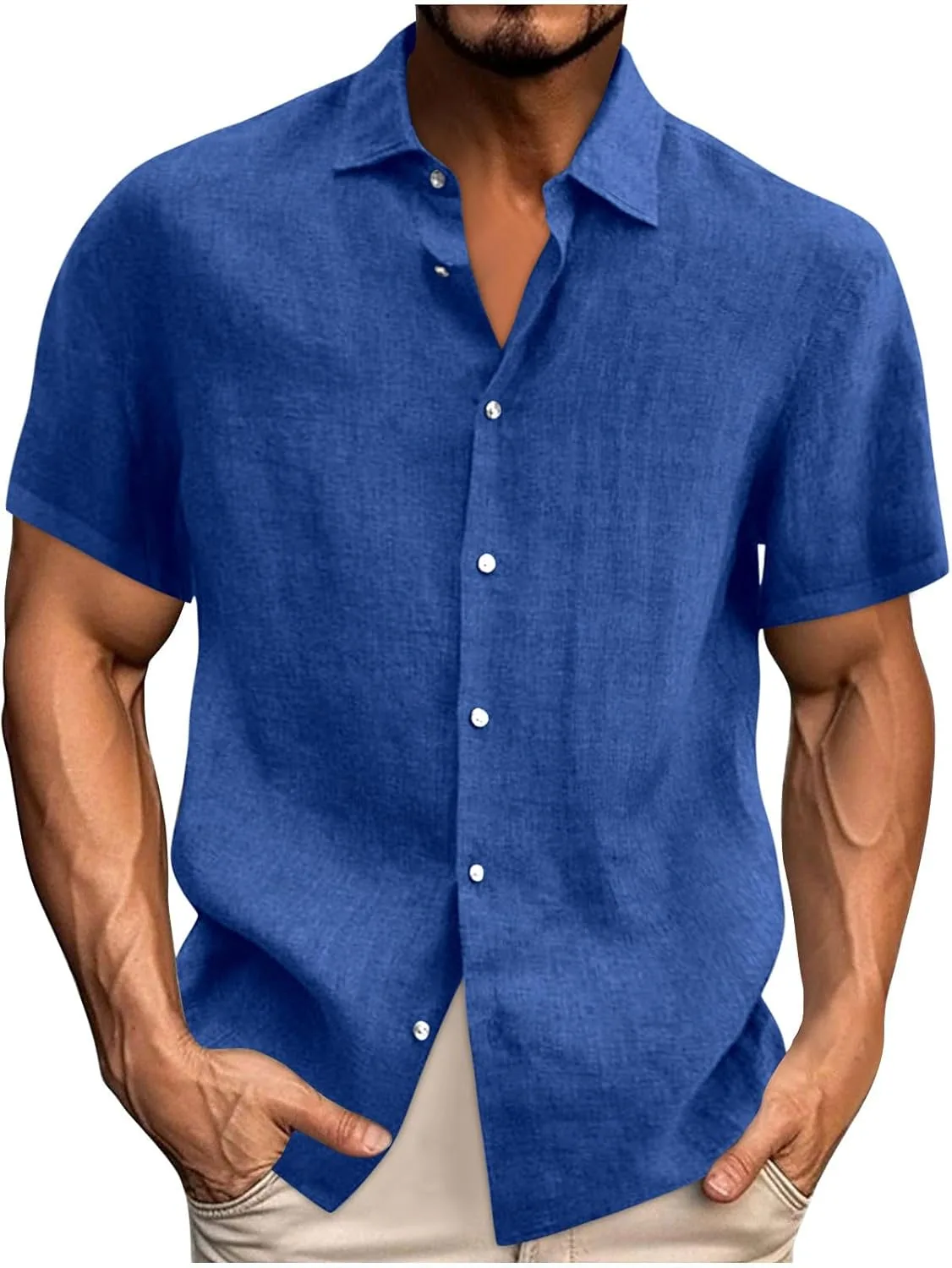 Мужская рубашка Casual Loose Button Down Lapel Short Sleeve Cotton Linen
Мужская рубашка Casual Loose Button Down Lapel Short Sleeve Cotton Linen