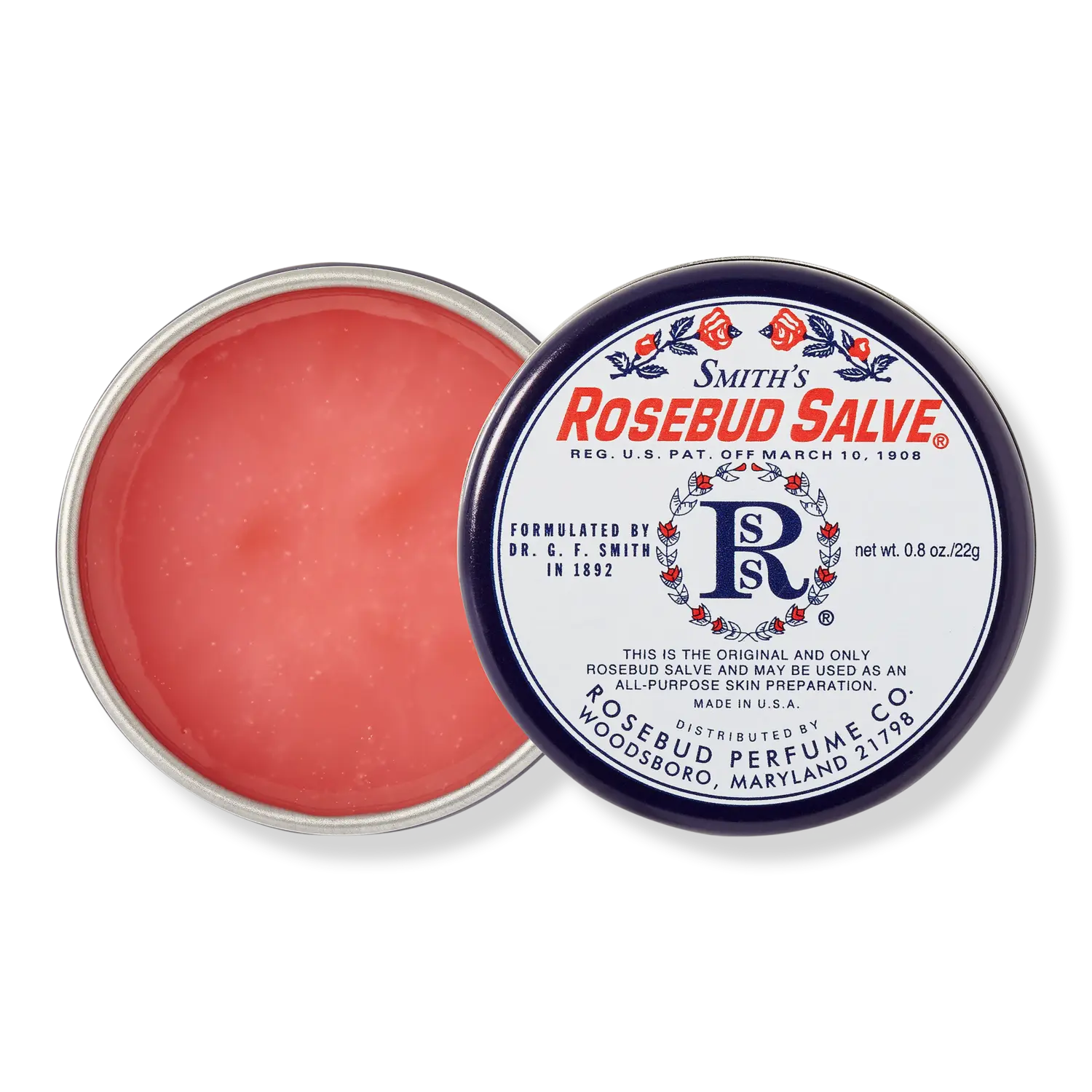 Бальзам для губ Smith's Rosebud Perfume Co., Rosebud Salve Tin
Бальзам для губ Smith's Rosebud Perfume Co., Rosebud Salve Tin