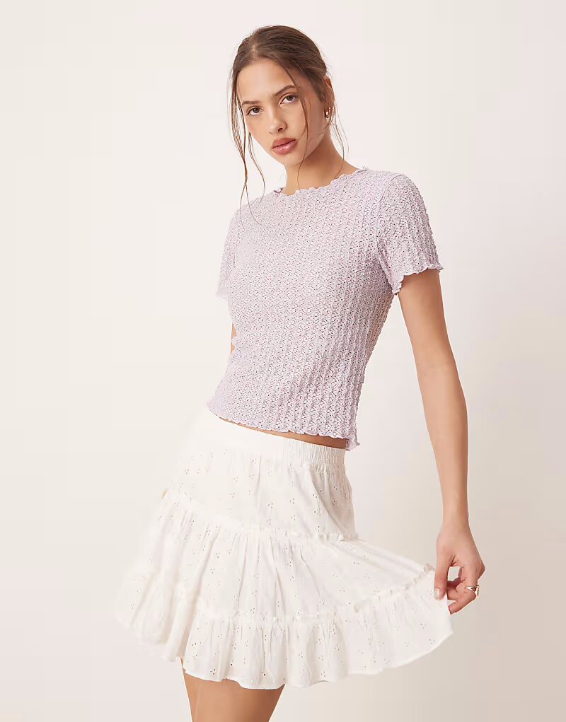 Текстурированная детская футболка AWARE сиреневого цвета
Текстурированная детская футболка AWARE сиреневого цвета