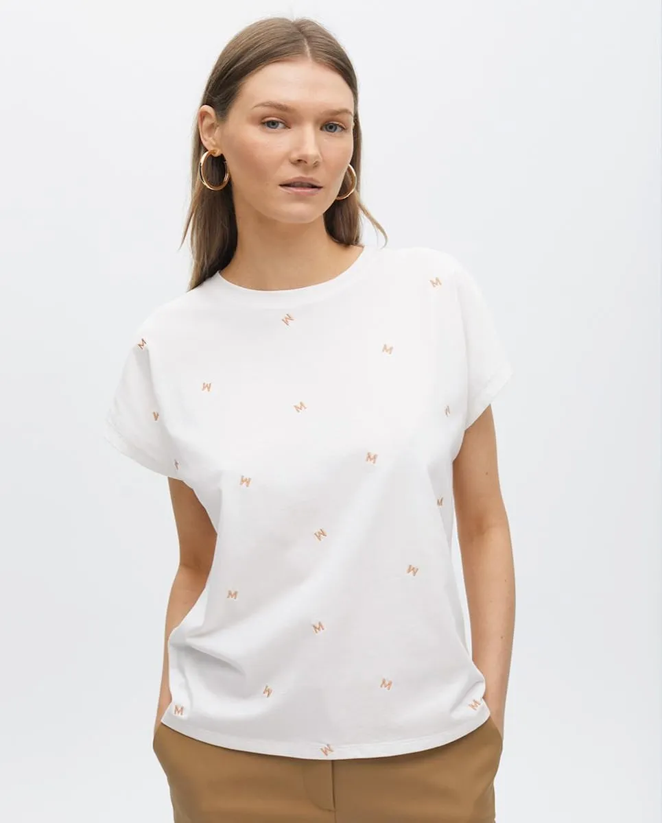 Женская футболка 100% хлопок с коротким рукавом Lola Casademunt, белый 
Женская футболка 100% хлопок с коротким рукавом Lola Casademunt, белый