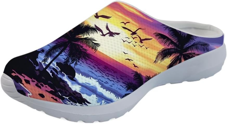 Садовые тапочки, сабо, нескользящие рабочие сандалии для поваров, медсестер и мужчин с поддержкой свода стопы, с принтом колибри и ромашек Forchrinse, Palm Tree Beautiful Ocean Sky
Садовые тапочки, сабо, нескользящие рабочие сандалии для поваров, медсестер и мужчин с поддержкой свода стопы, с принтом колибри и ромашек Forchrinse, Palm Tree Beautiful Ocean Sky