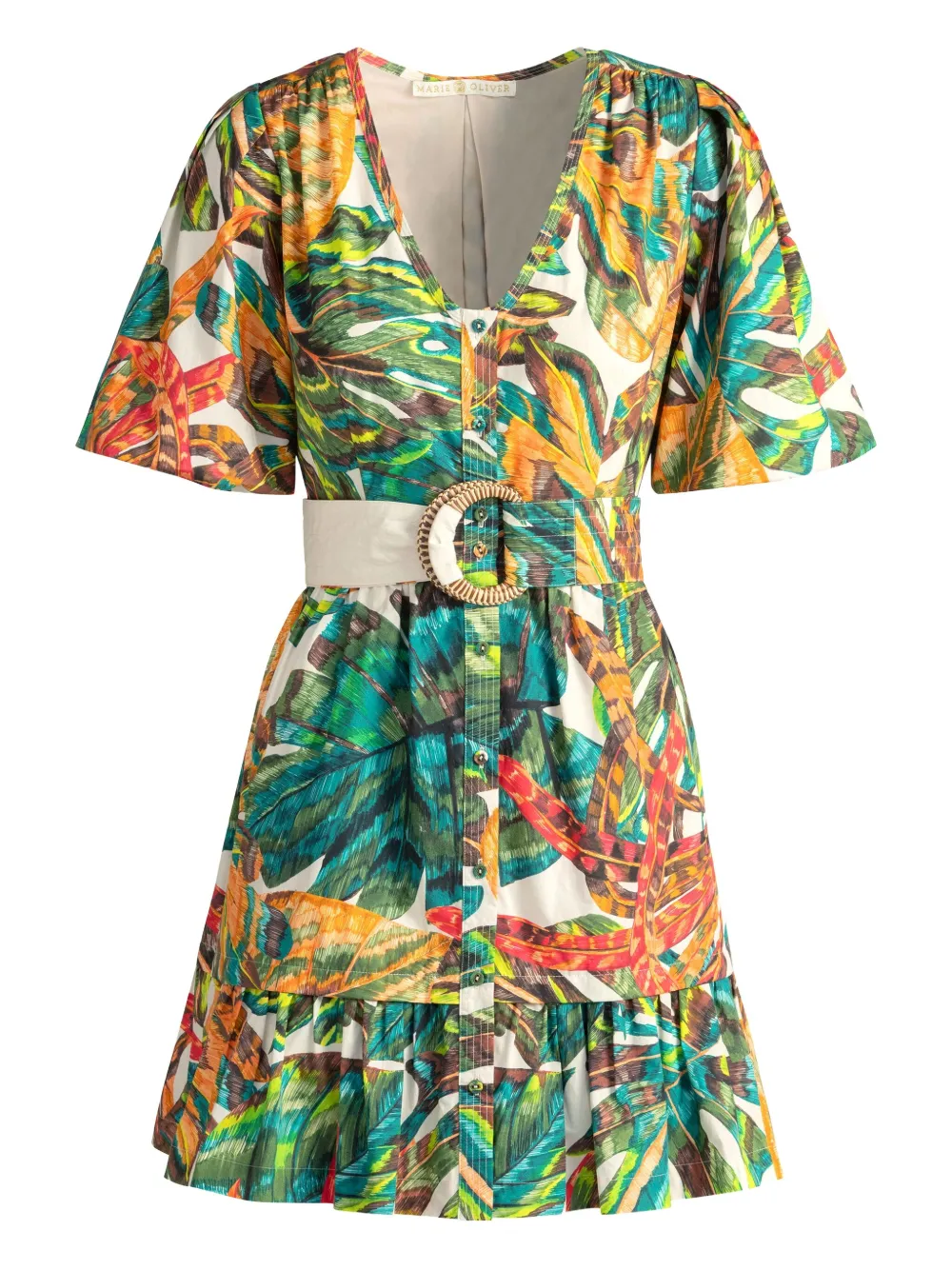 Платье мини Gwyneth с принтом Marie Oliver, зеленый 
Платье мини Gwyneth с принтом Marie Oliver, зеленый