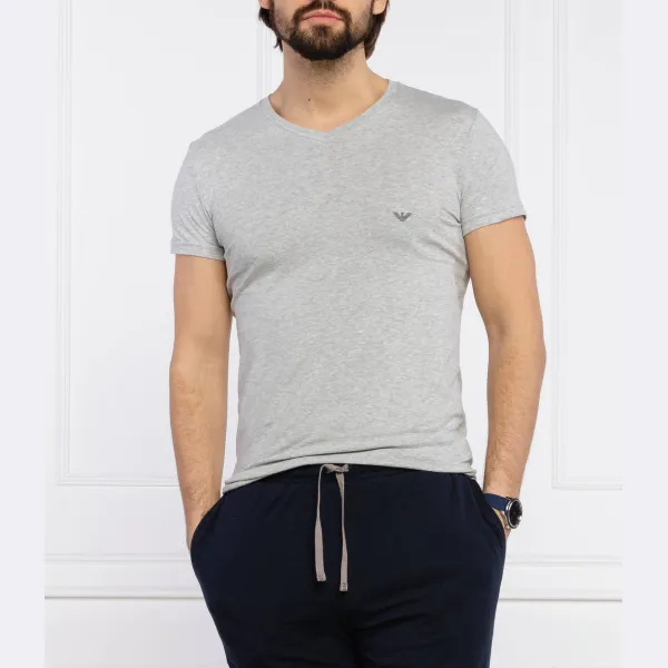 Облегающая футболка Emporio Armani, серый 
Облегающая футболка Emporio Armani, серый