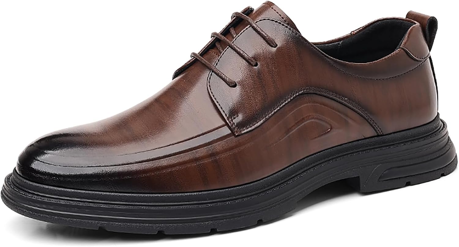Мужские кожаные классические оксфорды с шнуровкой, удобные, с округлым носком, низким устойчивым каблуком, формальные туфли для свадьбы, бизнеса и офиса Egebs, коричневый
Мужские кожаные классические оксфорды с шнуровкой, удобные, с округлым носком, низким устойчивым каблуком, формальные туфли для свадьбы, бизнеса и офиса Egebs, коричневый