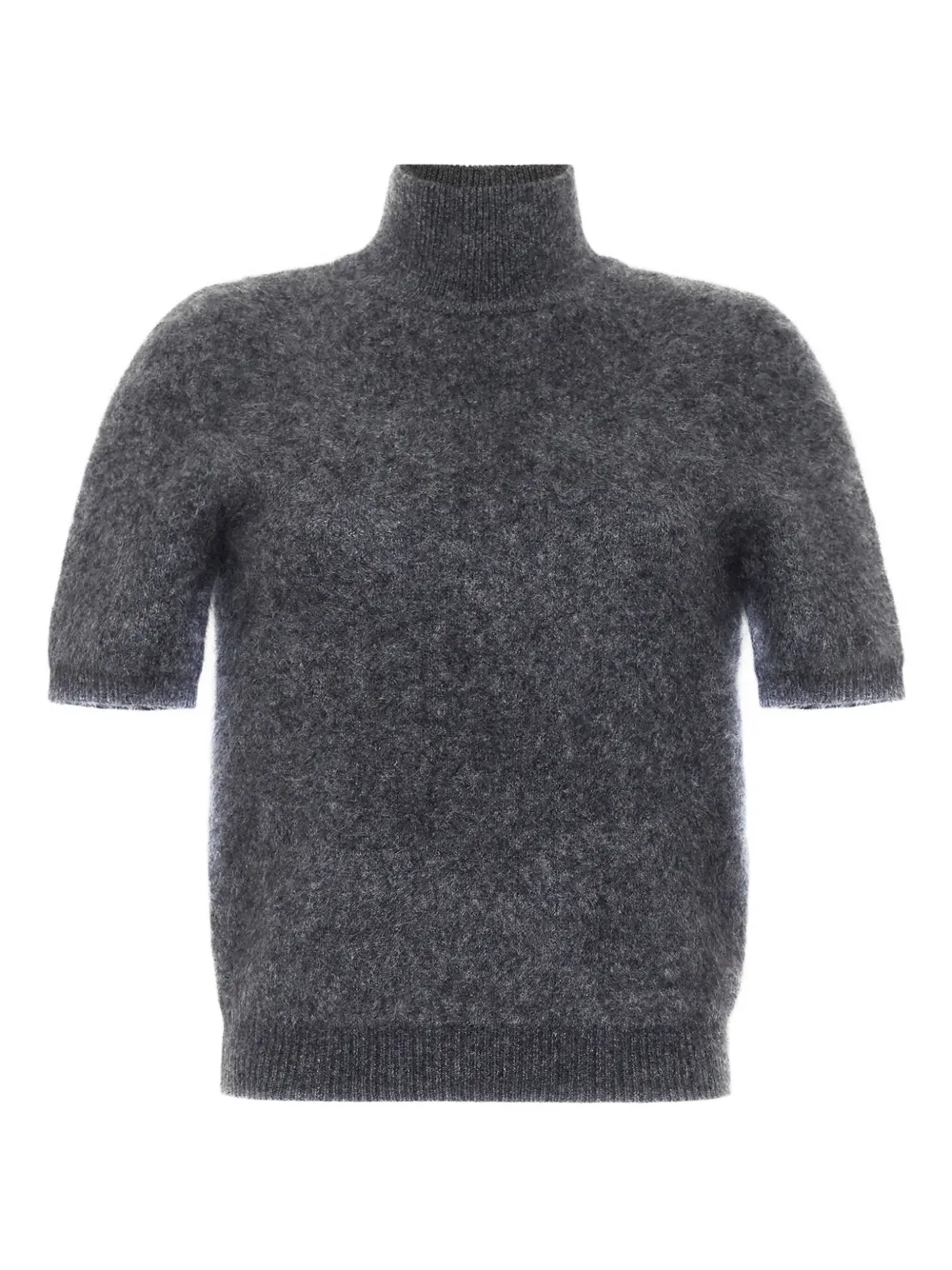 Топ Ari из чесаного кашемира с воротником-стойкой Adam Lippes, серый 
Топ Ari из чесаного кашемира с воротником-стойкой Adam Lippes, серый