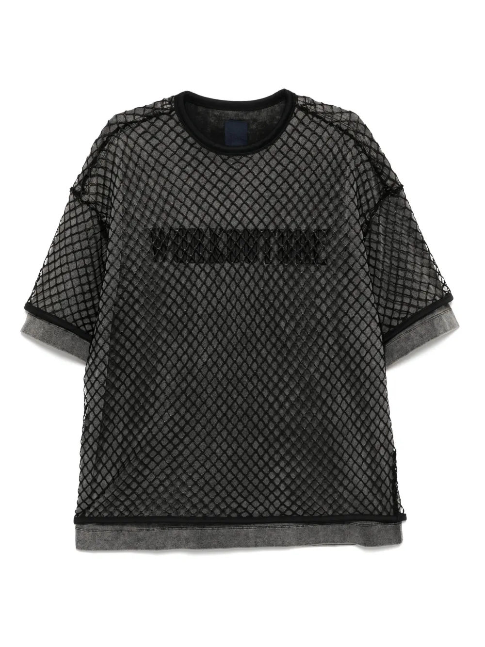 Футболка с короткими рукавами и сетчатым рисунком Juun.J, черный
Футболка с короткими рукавами и сетчатым рисунком Juun.J, черный