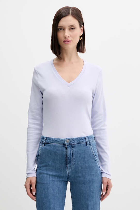 Хлопковый лонгслив United Colors Of Benetton, фиолетовый
Хлопковый лонгслив United Colors Of Benetton, фиолетовый