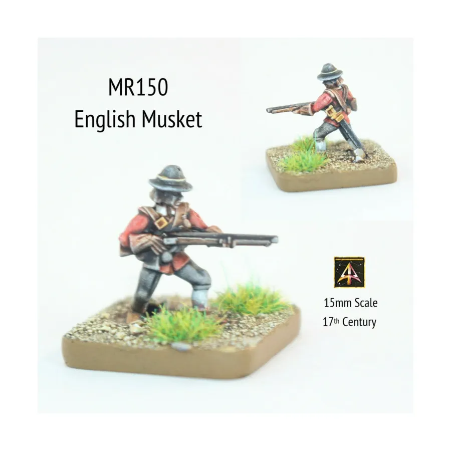 Английский мушкет в шляпе, Altuos Historical Miniatures - The 17th Century (15mm)
Английский мушкет в шляпе, Altuos Historical Miniatures - The 17th Century (15mm)