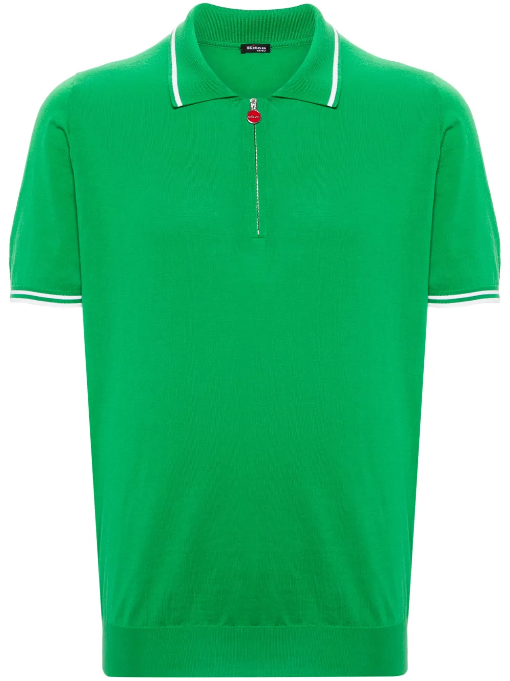 Рубашка поло с отделкой в полоску Kiton, зеленый
Рубашка поло с отделкой в полоску Kiton, зеленый