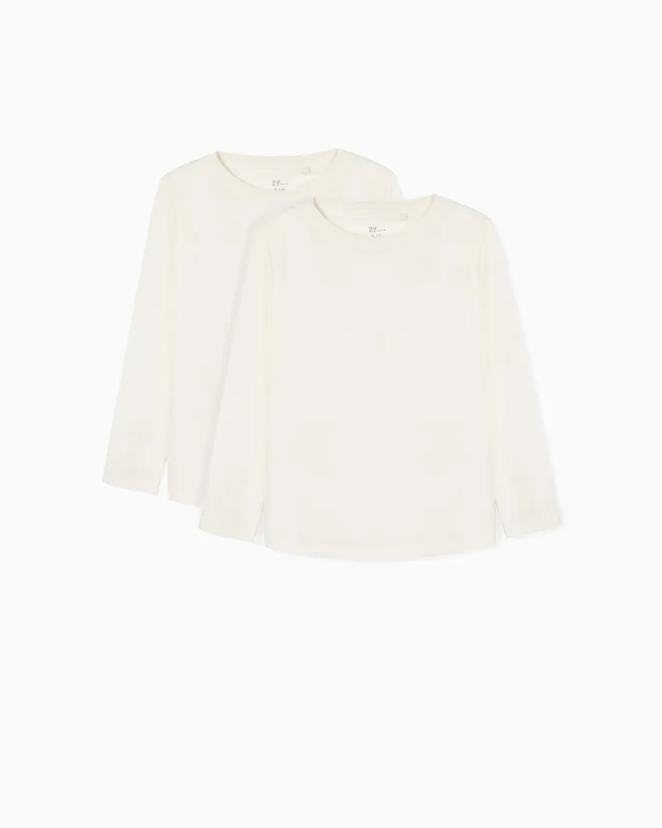 Набор из 2 футболок с длинным рукавом из 100% хлопка для девочек Zippy, белый
Набор из 2 футболок с длинным рукавом из 100% хлопка для девочек Zippy, белый