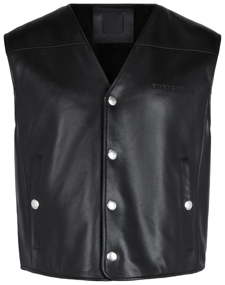 Жилет Givenchy из кожи на кнопках, черный
Жилет Givenchy из кожи на кнопках, черный