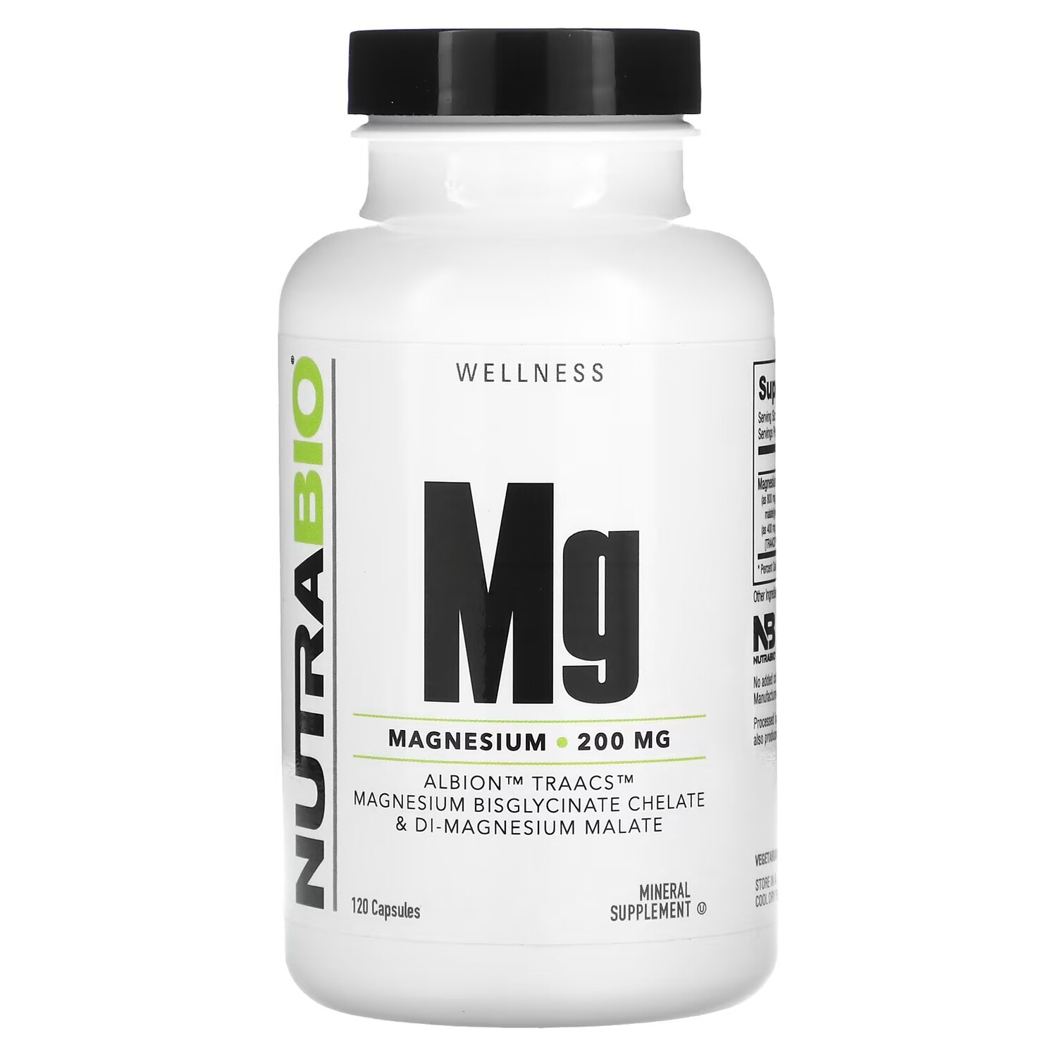 Добавка Nutrabio Mg Magnesium 200 мг 
Добавка Nutrabio Mg Magnesium 200 мг