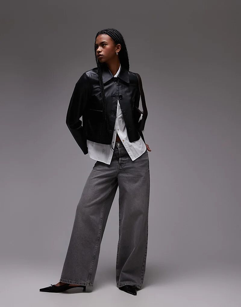 Кожаная куртка свободного кроя черного цвета Mango, Черный, Кожаная куртка свободного кроя черного цвета Mango
Кожаная куртка свободного кроя черного цвета Mango, Черный, Кожаная куртка свободного кроя черного цвета Mango