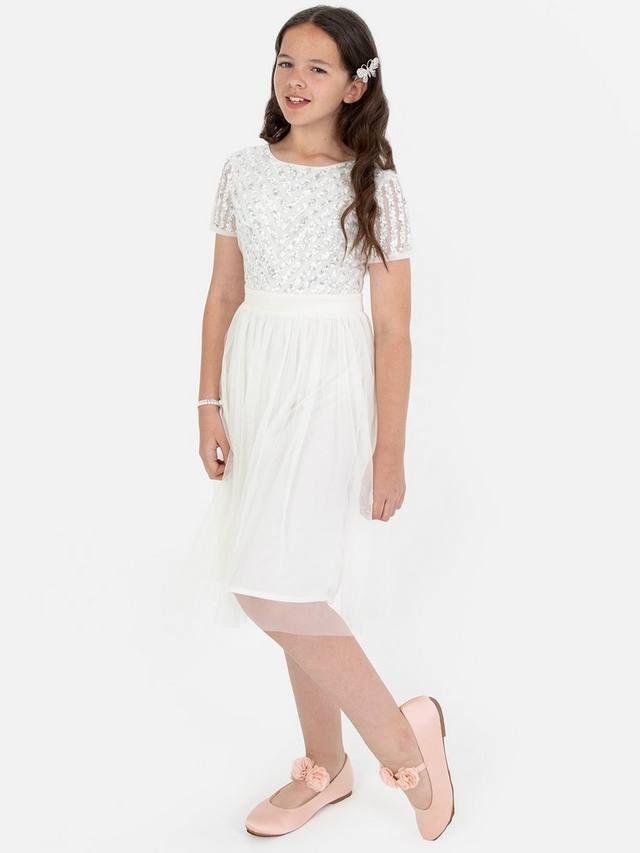Детское платье миди с пайетками Maya Deluxe, Ivory
Детское платье миди с пайетками Maya Deluxe, Ivory