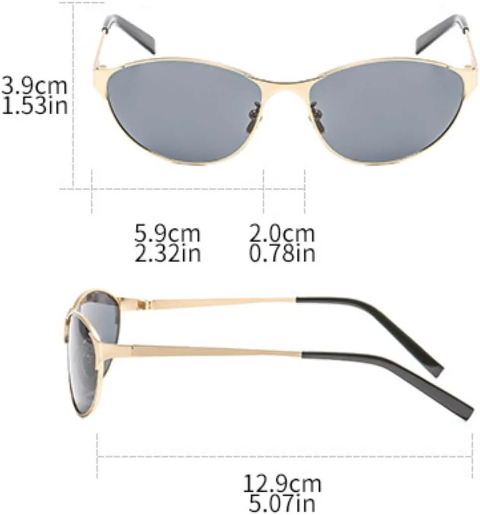 Роскошные винтажные металлические солнцезащитные очки «кошачий глаз» для женщин и мужчин в стиле панк, хип-хоп, с защитой от УФ-излучения UV400 TVTBBVV, Silver
Роскошные винтажные металлические солнцезащитные очки «кошачий глаз» для женщин и мужчин в стиле панк, хип-хоп, с защитой от УФ-излучения UV400 TVTBBVV, Silver