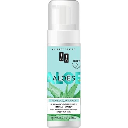 Aloe 100% экстракт алоэ вера, увлажняющая и успокаивающая пенка для макияжа и очищения лица, 150 мл, Aa
Aloe 100% экстракт алоэ вера, увлажняющая и успокаивающая пенка для макияжа и очищения лица, 150 мл, Aa