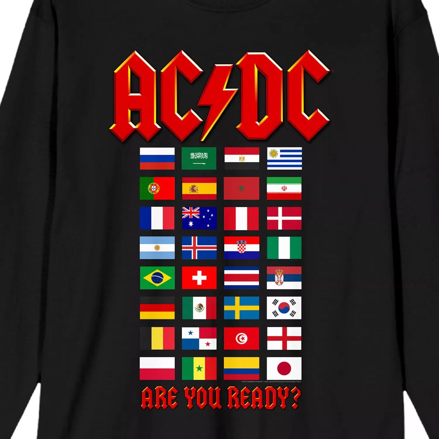 Мужская футболка ACDC -Are You Ready- World Licensed Character
Мужская футболка ACDC -Are You Ready- World Licensed Character