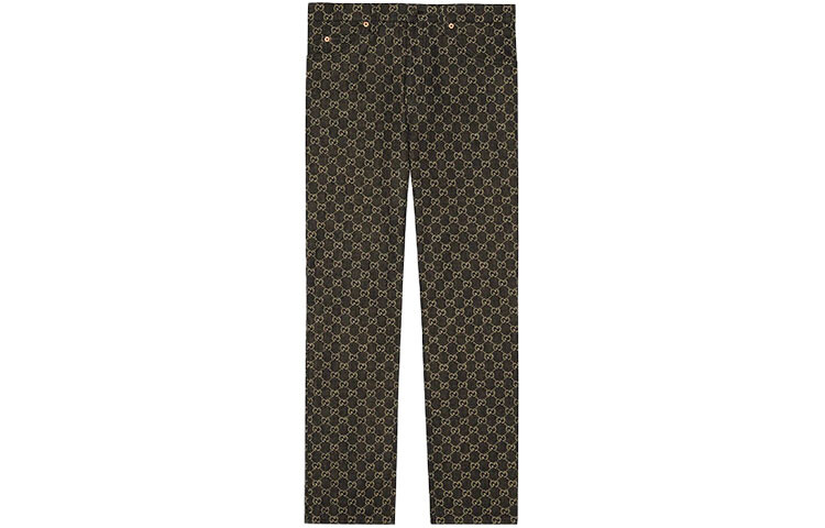 Джинсы мужские Gucci с узором, черный 
Джинсы мужские Gucci с узором, черный