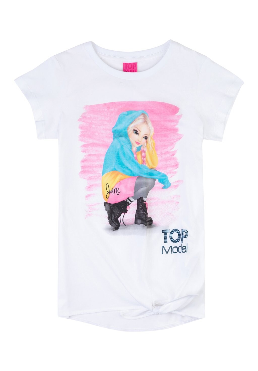 Футболка с принтом TOP Model, белый 
Футболка с принтом TOP Model, белый