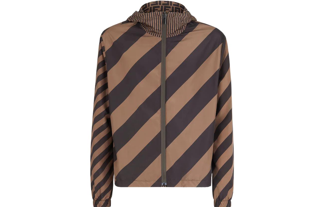 Реверсивная ветровка с капюшоном FENDI, коричневый
Реверсивная ветровка с капюшоном FENDI, коричневый