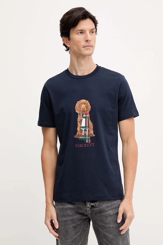 Хлопковая футболка Hackett London, темно-синий
Хлопковая футболка Hackett London, темно-синий