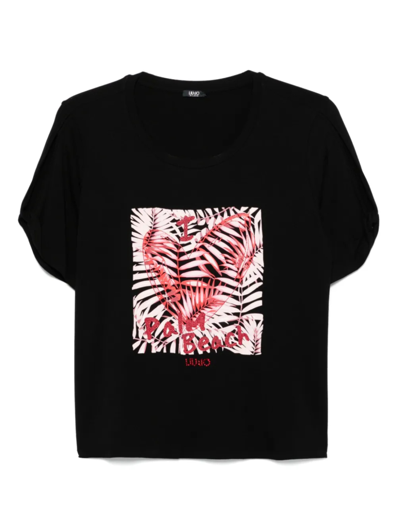 Футболка с принтом, украшенная стразами LIU JO, черный
Футболка с принтом, украшенная стразами LIU JO, черный