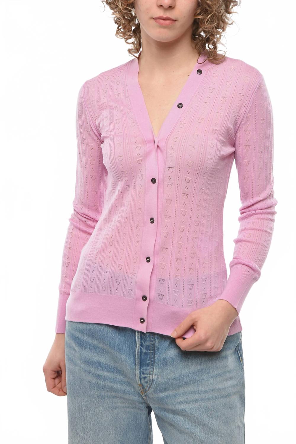Женский вязаный кардиган Gancini розового цвета Salvatore Ferragamo, розовый
Женский вязаный кардиган Gancini розового цвета Salvatore Ferragamo, розовый