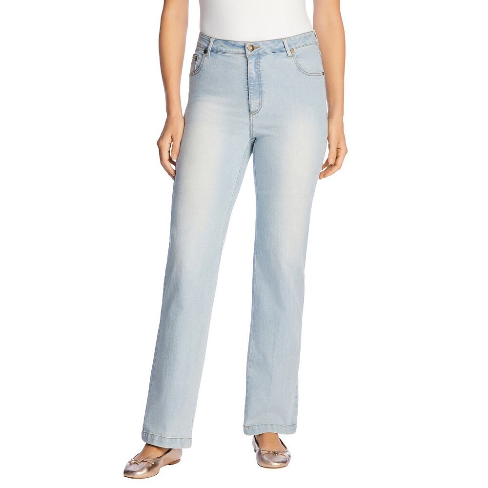 Женщина в женских эластичных джинсах больших размеров для миниатюрных и широких штанин Woman Within, цвет Light Wash Sanded
Женщина в женских эластичных джинсах больших размеров для миниатюрных и широких штанин Woman Within, цвет Light Wash Sanded