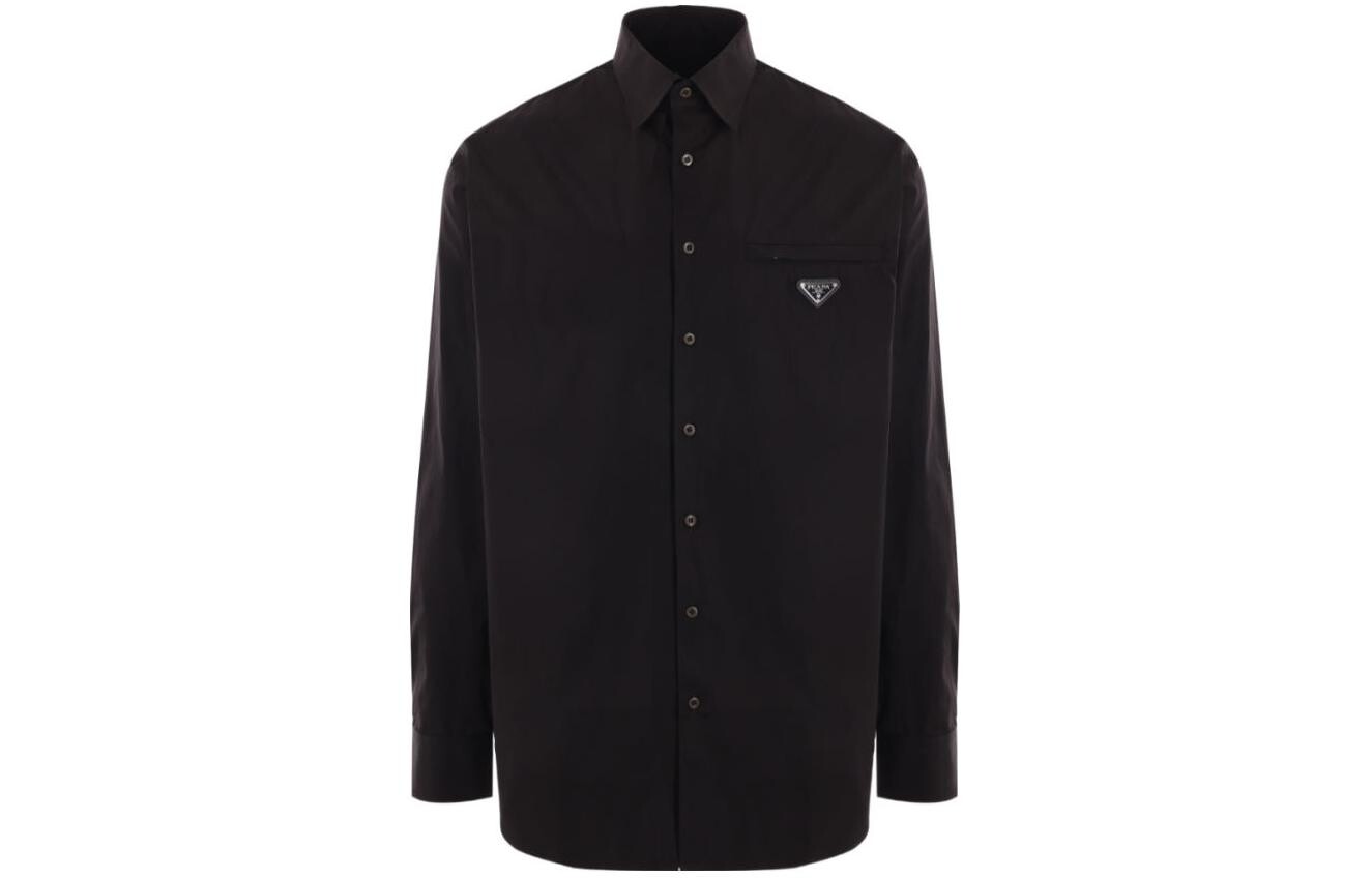 Рубашка мужская Prada с длинными кукавами, черный
Рубашка мужская Prada с длинными кукавами, черный
