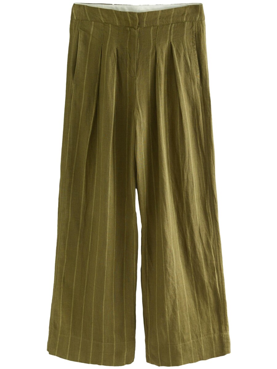 Широкие брюки со складкой спереди Next, хаки
Широкие брюки со складкой спереди Next, хаки