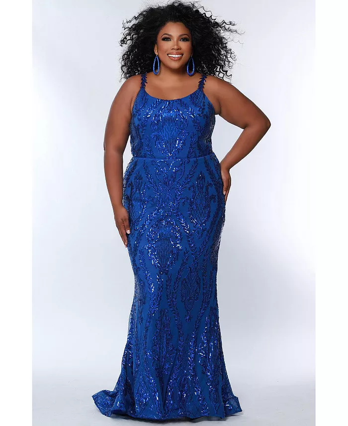 Женское облегающее вечернее платье с глубоким круглым вырезом и пайетками Sydney's Closet, синий
Женское облегающее вечернее платье с глубоким круглым вырезом и пайетками Sydney's Closet, синий