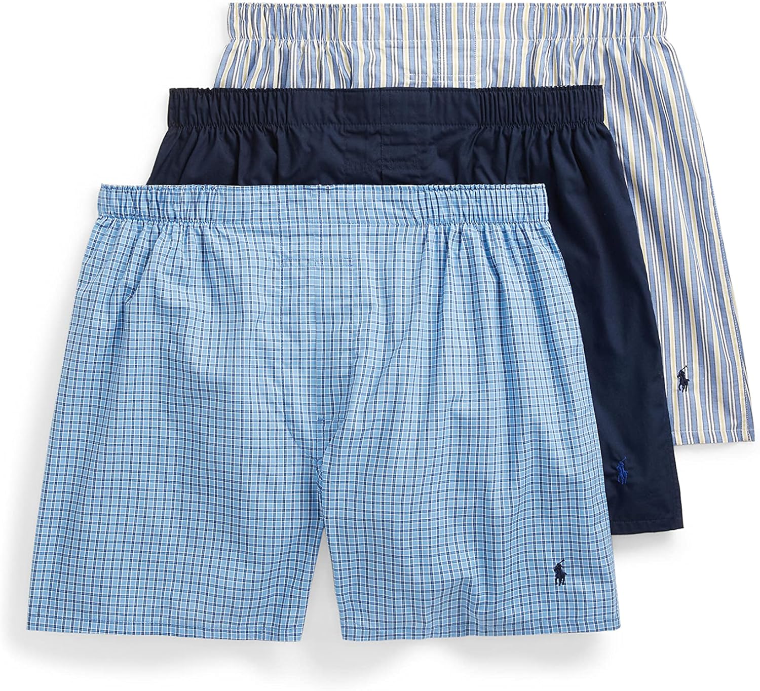 POLO RALPH LAUREN Мужские классические хлопковые тканые боксеры 3 шт, Stripe/Navy, Plaid/Navy, Navy/Royal - 3 Pack
POLO RALPH LAUREN Мужские классические хлопковые тканые боксеры 3 шт, Stripe/Navy, Plaid/Navy, Navy/Royal - 3 Pack
