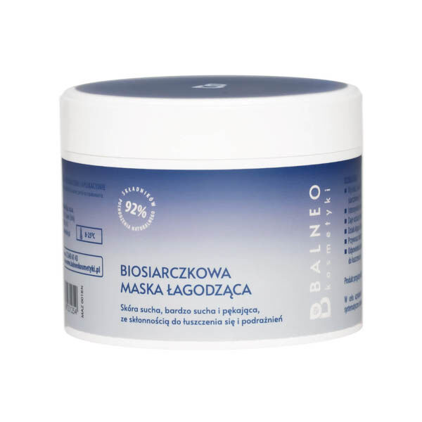Успокаивающая маска для тела Biosulfur, 300 г Balneokosmetyki
Успокаивающая маска для тела Biosulfur, 300 г Balneokosmetyki