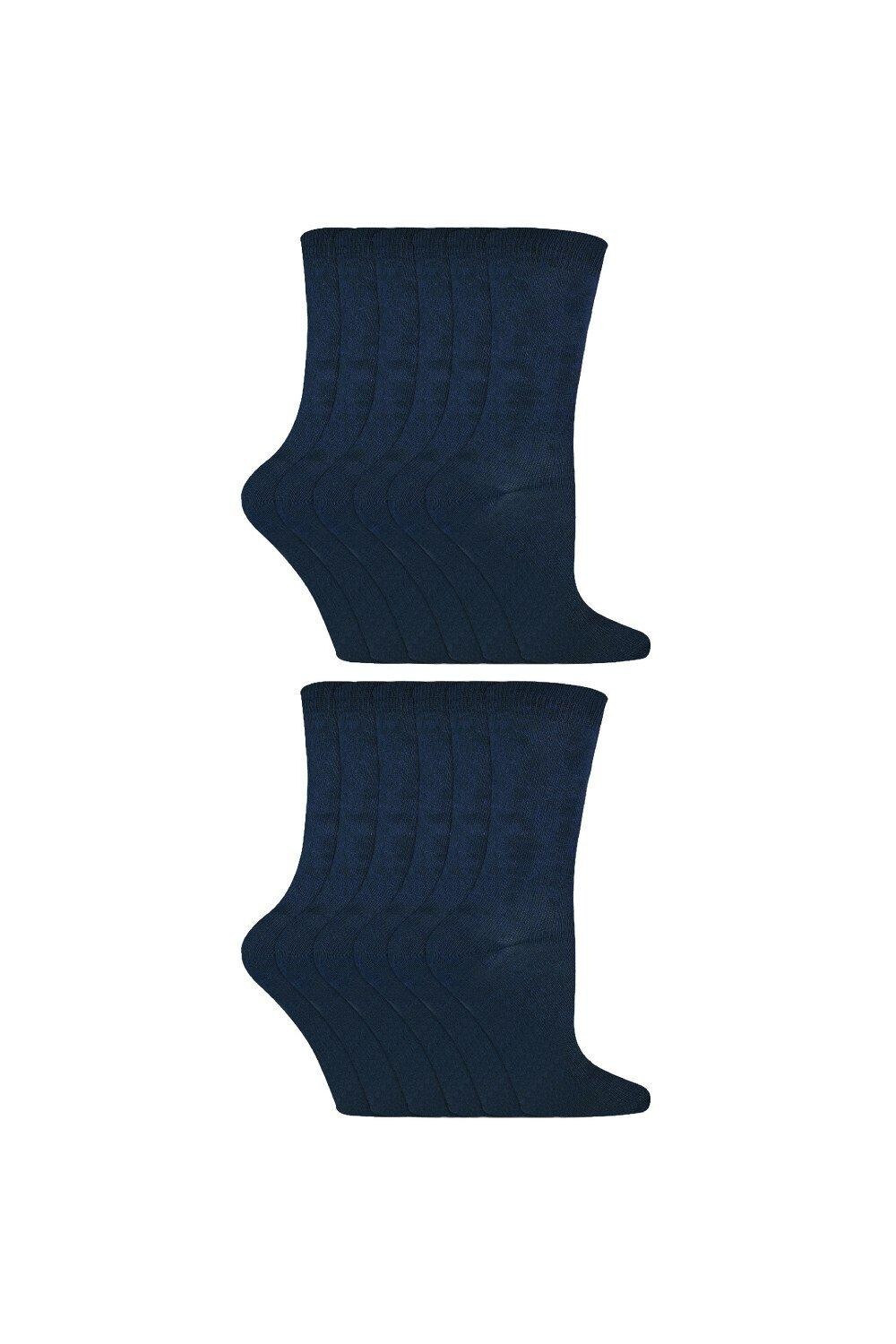 Набор из 12 пар простых школьных носков из бамбука Sock Snob, синий
Набор из 12 пар простых школьных носков из бамбука Sock Snob, синий