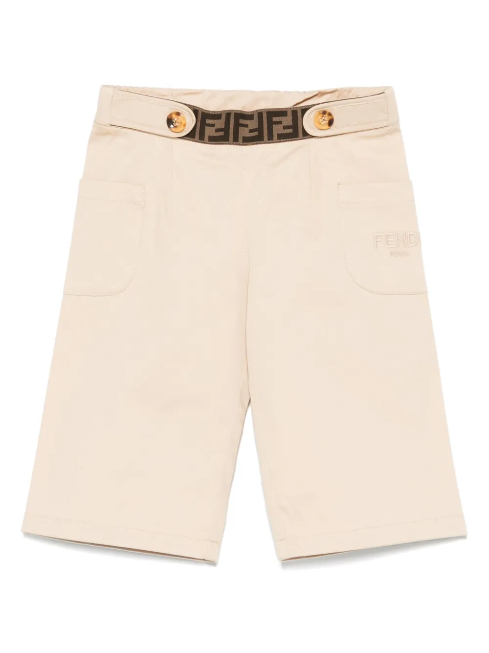 Брюки с вышитым логотипом FENDI KIDS, нейтральный
Брюки с вышитым логотипом FENDI KIDS, нейтральный