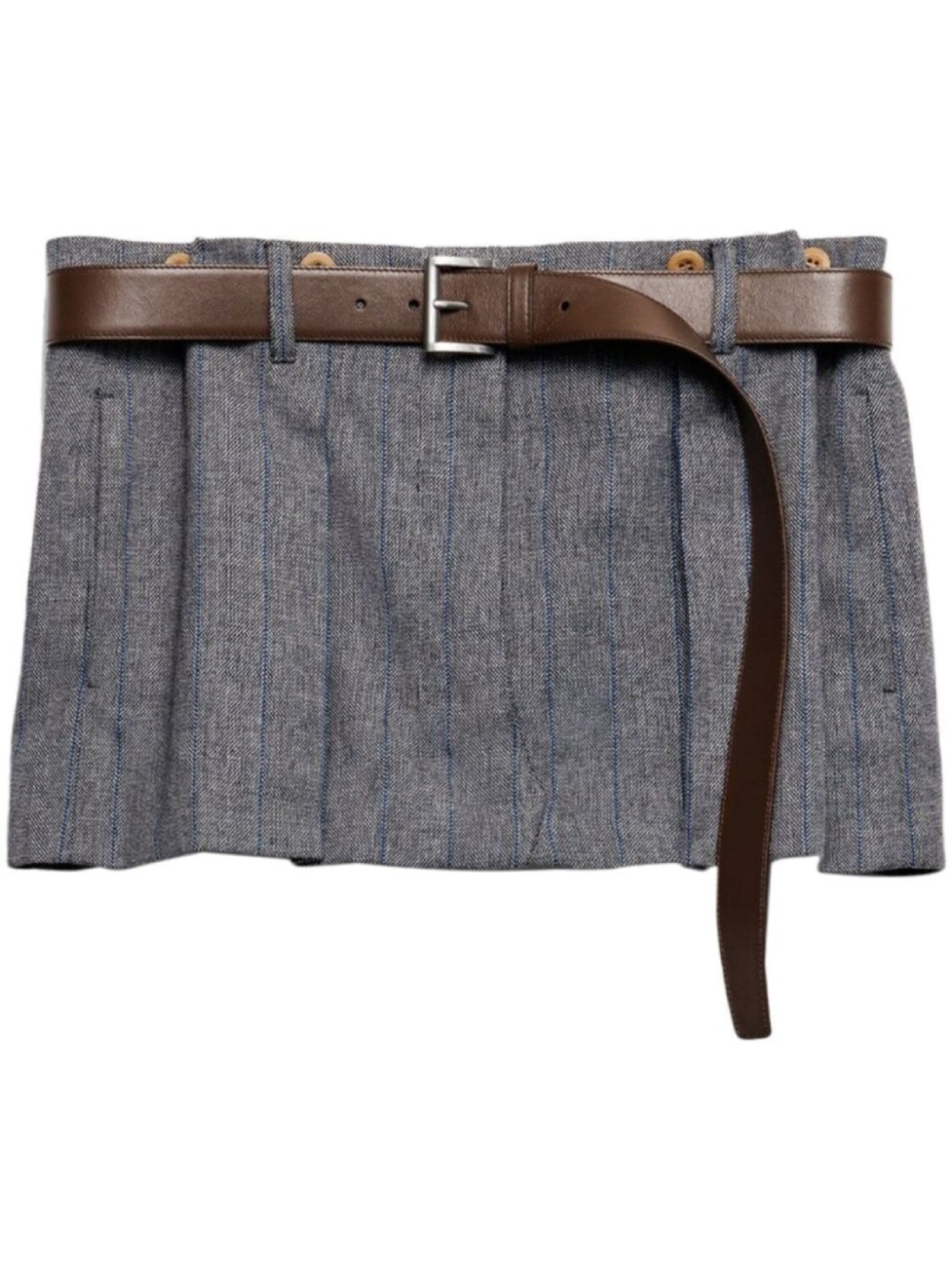 Prada юбка в тонкую полоску со складками, серый
Prada юбка в тонкую полоску со складками, серый