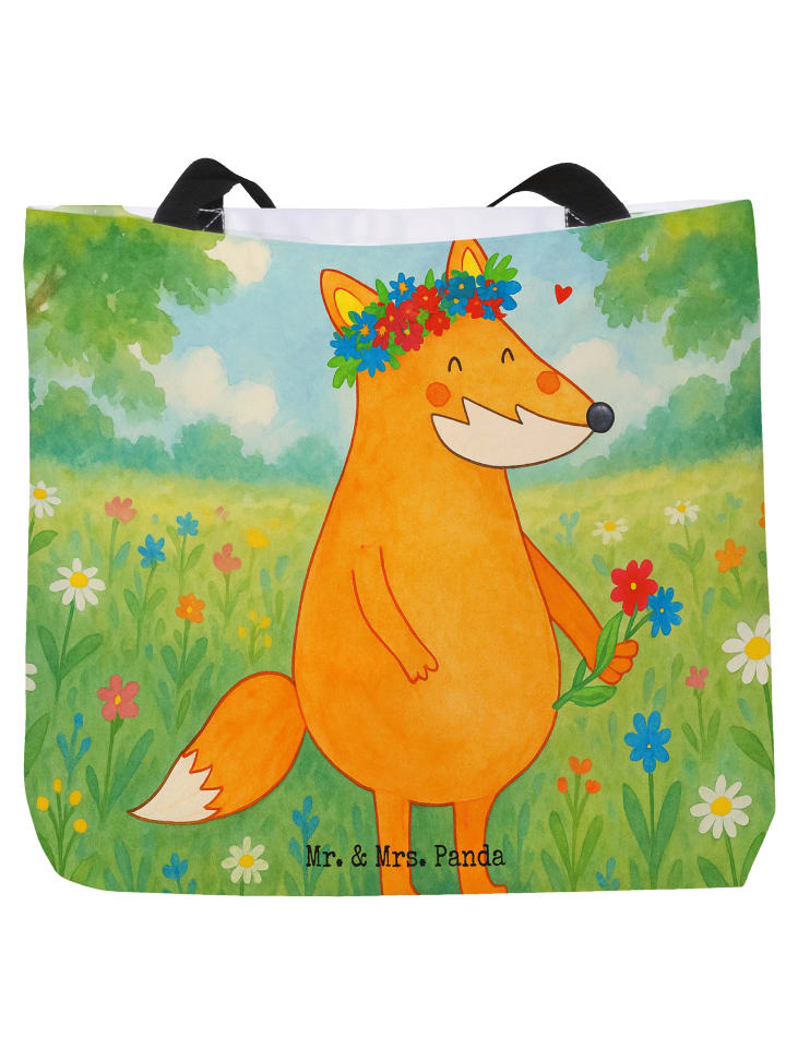 Сумка-шоппер с рисунком лисы и цветов, без слогана, белого цвета Mr. & Mrs. Panda
Сумка-шоппер с рисунком лисы и цветов, без слогана, белого цвета Mr. & Mrs. Panda