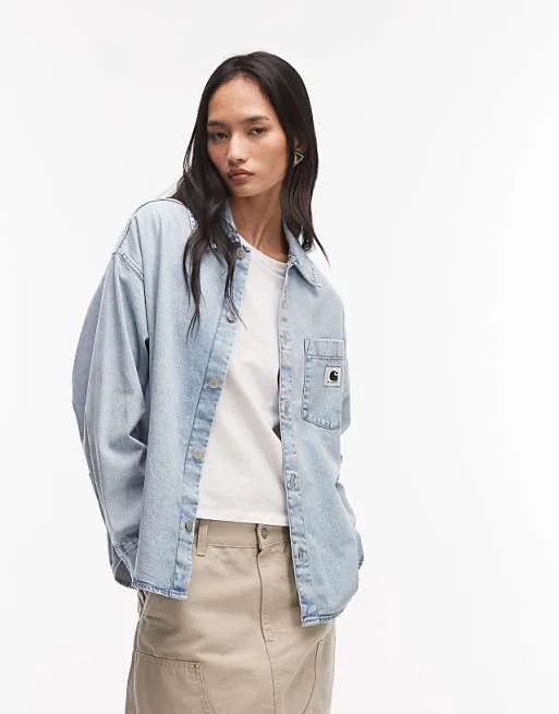 Светлая джинсовая рубашка Carhartt WIP alta
Светлая джинсовая рубашка Carhartt WIP alta