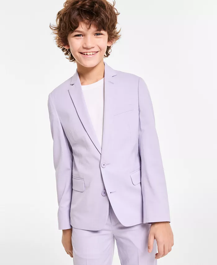 Стройный приталенный пиджак для старших мальчиков из эластичной ткани в рубчик Calvin Klein, фиолетовый
Стройный приталенный пиджак для старших мальчиков из эластичной ткани в рубчик Calvin Klein, фиолетовый