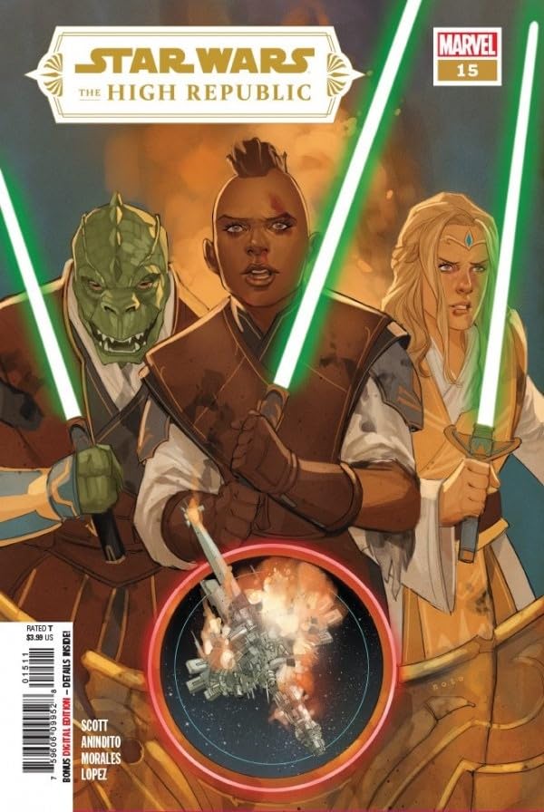 Star Wars the High Republic #15 Phil Noto Main Cover with Rated Comics Acrylic Backer (Rated Comics)
Star Wars the High Republic #15 Phil Noto Main Cover with Rated Comics Acrylic Backer (Rated Comics)