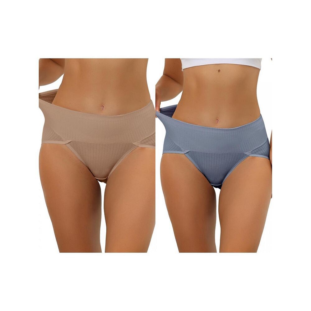 2 упаковки женского нижнего белья в рубчик с завышенной талией и контролем живота, доступны в размерах больших размеров ALLEGRA K, цвет Blue Camel
2 упаковки женского нижнего белья в рубчик с завышенной талией и контролем живота, доступны в размерах больших размеров ALLEGRA K, цвет Blue Camel