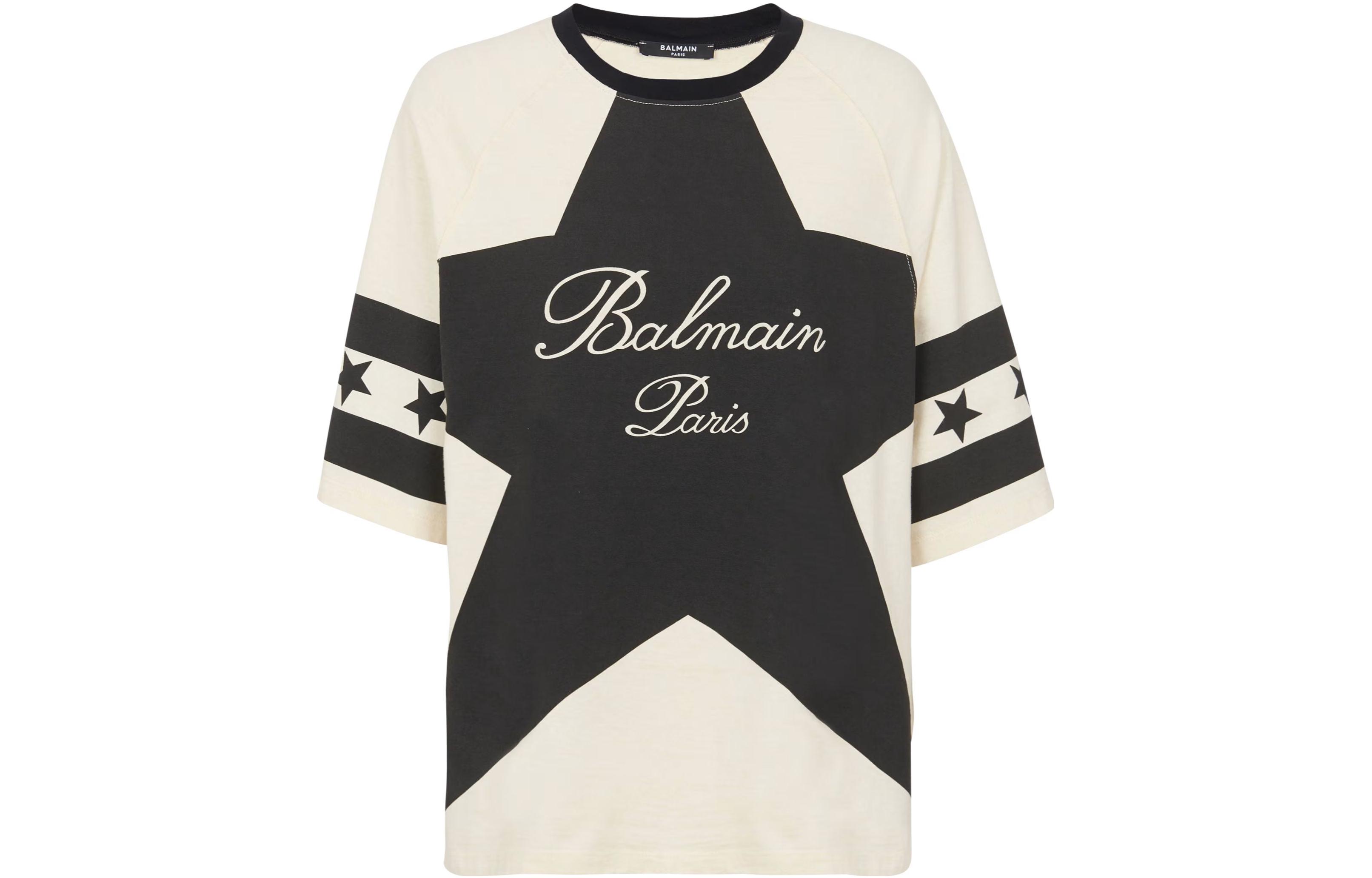 BALMAIN Сигнатурная звездная объемная футболка 'Cream/Black', Черный, BALMAIN Сигнатурная звездная объемная футболка 'Cream/Black'
BALMAIN Сигнатурная звездная объемная футболка 'Cream/Black', Черный, BALMAIN Сигнатурная звездная объемная футболка 'Cream/Black'